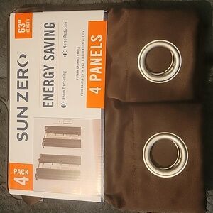 Sun Zero Brown Energy Saving Curtains